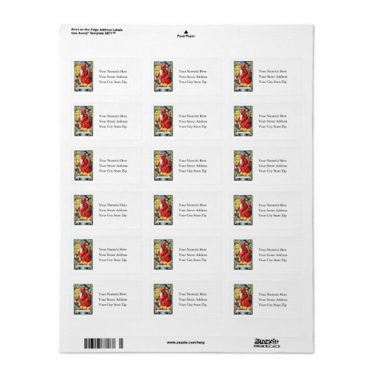 vrolijk kerstfeest van het etiket van het kerstad (Full Sheet)