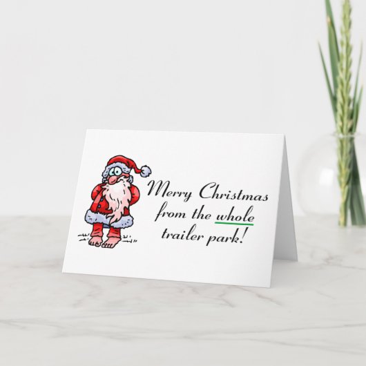 Vrolijk kerstfeest van het hele woonwagenkamp feestdagen kaart (Voorkant)