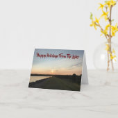 VROLIJK KERSTFEEST ** VAN HET MEER *** KAART (Gele Bloem)