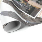 Vrolijk kerstfeest van het Rockefeller Plaza in NY Cadeaupapier (Rol Hoek)