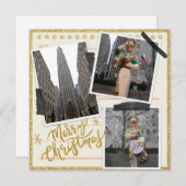 Vrolijk kerstfeest van het Rockefeller Plaza in NY Feestdagenkaart (Voorkant / Achterkant)