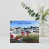 Vrolijk kerstfeest van Hilton Head SC Harbour Town Briefkaart (Staand voorkant)