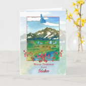 Vrolijk kerstfeest van Idaho Koeien Ranch Kaart (Gele Bloem)