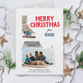 Vrolijk kerstfeest van Idaho Two Foto Feestdagenkaart