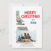 Vrolijk kerstfeest van Idaho Two Foto Feestdagenkaart (Voorkant)