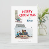 Vrolijk kerstfeest van Idaho Two Foto Feestdagenkaart (Staand voorkant)