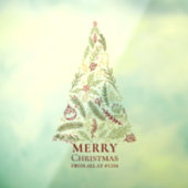 Vrolijk kerstfeest van iedereen op huisnummer raamsticker (Vel 3)