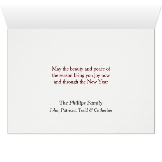 Vrolijk kerstfeest van Illinois Winter Barn Kaart (Binenzijde Horizontaal (Onderkant))