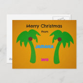 Vrolijk kerstfeest van Jamaica 2012 Feestdagenkaart (Voorkant / Achterkant)