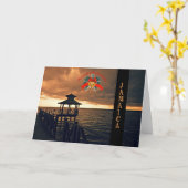 Vrolijk kerstfeest van Jamaica Kaart (Gele Bloem)