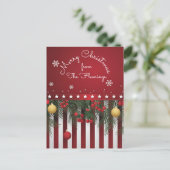 Vrolijk kerstfeest (van je familie) briefkaart (Staand voorkant)