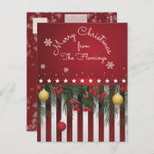 Vrolijk kerstfeest (van je familie) briefkaart (Voorkant / Achterkant)