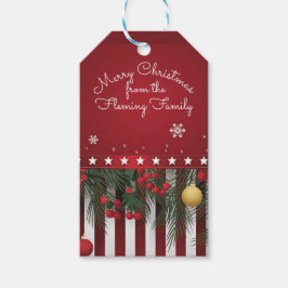 Vrolijk kerstfeest (van je familie) cadeaulabel