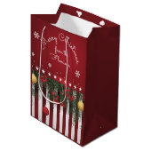 Vrolijk kerstfeest (van je familie) medium cadeauzakje (Voorkant Gekanteld)