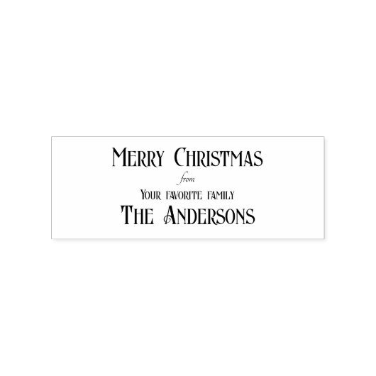 Vrolijk kerstfeest van je favoriete familiestempel rubberstempel (Afrduk)