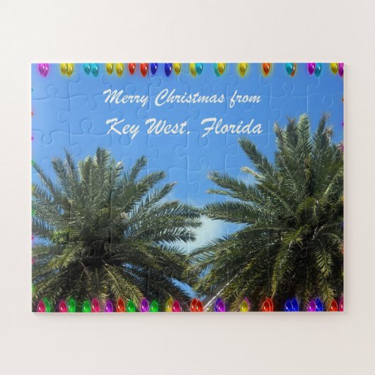 Vrolijk kerstfeest van Key West, Florida! Legpuzzel (Horizontaal)