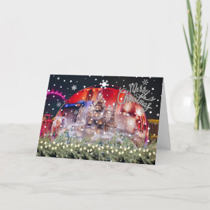 Vrolijk kerstfeest van Las Vegas Wenskaart Bedankkaart