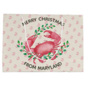 Vrolijk kerstfeest van Maryland Christmas Crab Groot Cadeauzakje (Achterkant)