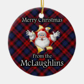 Vrolijk kerstfeest van McLaughlin MacLachlan Clan Keramisch Ornament (Voorkant)