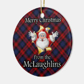 Vrolijk kerstfeest van McLaughlin MacLachlan Clan Keramisch Ornament (Links)