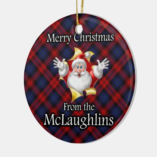 Vrolijk kerstfeest van McLaughlin MacLachlan Clan Keramisch Ornament (Links)