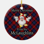 Vrolijk kerstfeest van McLaughlin MacLachlan Clan Keramisch Ornament (Achterkant)