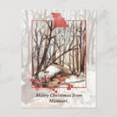 Vrolijk kerstfeest van Missouri Trees Winter Snow Feestdagenkaart (Voorkant)