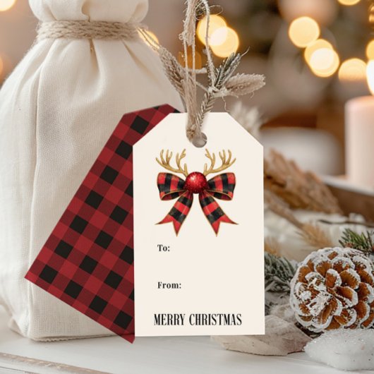 Vrolijk kerstfeest van & naar cadeaulabel