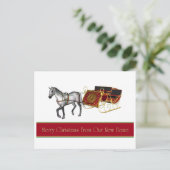 Vrolijk kerstfeest van New Home briefkaart (Staand voorkant)