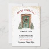 Vrolijk kerstfeest van New Home Door Wreath Aankondiging (Voorkant)