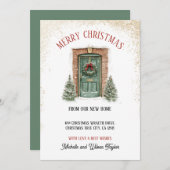Vrolijk kerstfeest van New Home Door Wreath Aankondiging (Voorkant / Achterkant)