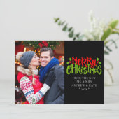 Vrolijk kerstfeest van New Mr & Mrs. Foto (Staand voorkant)