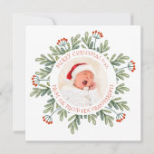 Vrolijk kerstfeest van nieuwe grootouders Foto Feestdagenkaart (Voorkant)