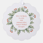 Vrolijk kerstfeest van nieuwe grootouders Fotojaar Ornament Kaart (Achterkant)