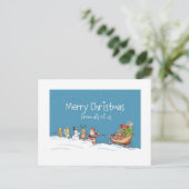 Vrolijk kerstfeest van ons allemaal feestdagenkaart (Staand voorkant)