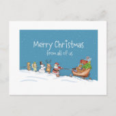Vrolijk kerstfeest van ons allemaal feestdagenkaart (Voorkant)