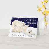 Vrolijk kerstfeest van ons Beer familie naar de jo Kaart (Gele Bloem)