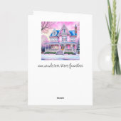 Vrolijk kerstfeest van ons huis naar het jouwe kaart (Achterkant)