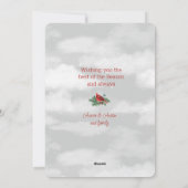 Vrolijk kerstfeest van ons huis naar het jouwe Vic Feestdagenkaart (Achterkant)