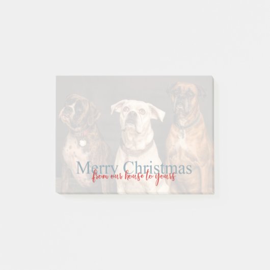 Vrolijk kerstfeest van ons huis naar uw foto post-it® notes (Voorkant)