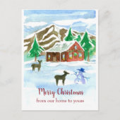 Vrolijk kerstfeest van ons huis naar uw hert briefkaart (Voorkant)