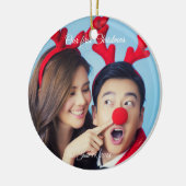 Vrolijk kerstfeest van ons! keramisch ornament (Links)