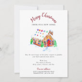 Vrolijk kerstfeest van ons nieuwe adres voor thuis aankondiging (Voorkant)