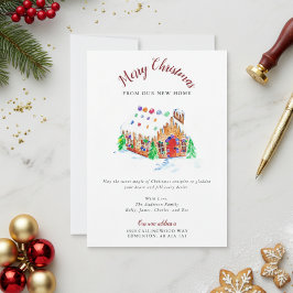Vrolijk kerstfeest van ons nieuwe adres voor thuis aankondiging
