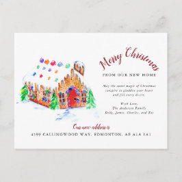 Vrolijk kerstfeest van ons nieuwe adres voor thuis feestdagenkaart