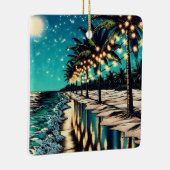 Vrolijk kerstfeest van ons sneeuwvogels keramisch ornament (Rechts)