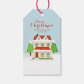 Vrolijk kerstfeest van ons thuis tot aan het jouwe cadeaulabel (Voorkant)