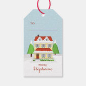 Vrolijk kerstfeest van ons thuis tot aan het jouwe cadeaulabel (Achterkant)