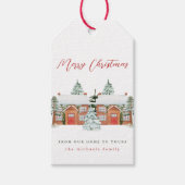 Vrolijk kerstfeest van ons thuis tot aan het jouwe cadeaulabel (Voorkant)