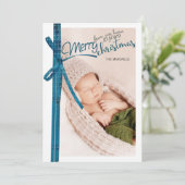 Vrolijk kerstfeest van ons thuis tot aan het jouwe feestdagenkaart (Staand voorkant)